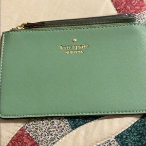 Kate Spade Leather Wristlet Mint Green